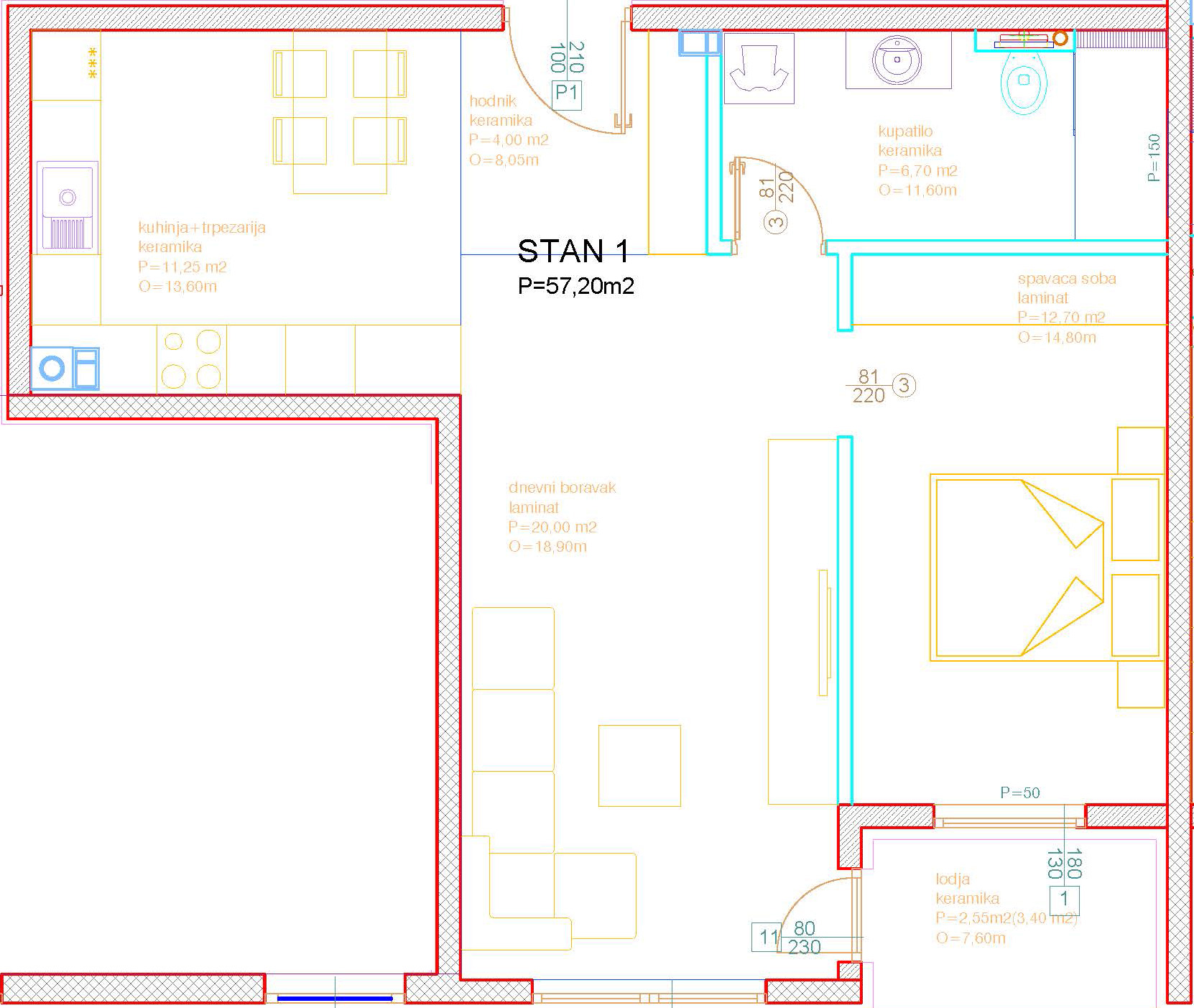 Stan broj 1 - Lamela 01 - Kahrimanović d.o.o. Kalesija Stan broj 1 - Lamela 01 - Kahrimanović d.o.o. Kalesija