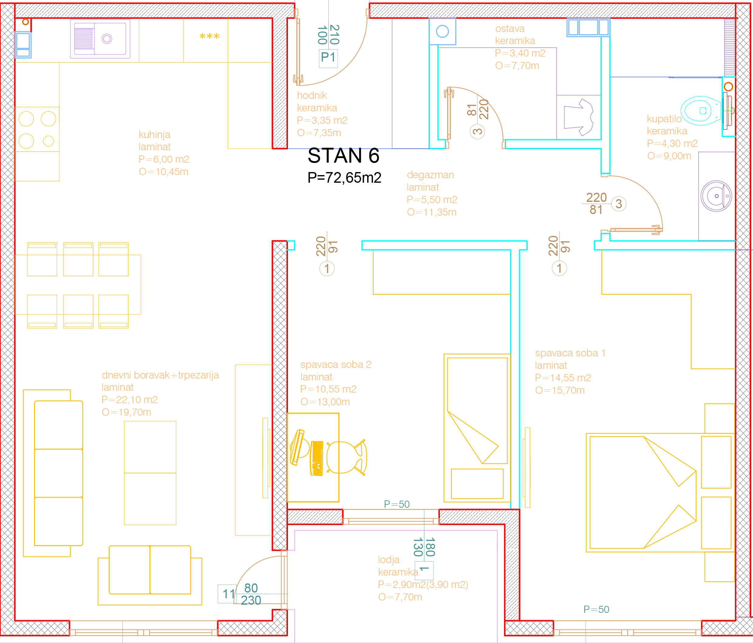 Stan broj 6 - Lamela 01 - Kahrimanović d.o.o. Kalesija Stan broj 6 - Lamela 01 - Kahrimanović d.o.o. Kalesija